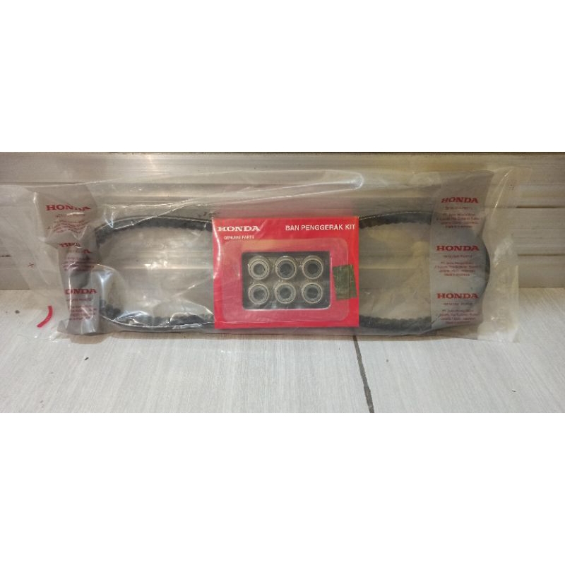 V-BELT/VANBELT/TALI VAN BELT SET PLUS ROLLER ASLI ORIGINAL AHM 100% KODE KZL,BEAT FI STARTER HALUS/K