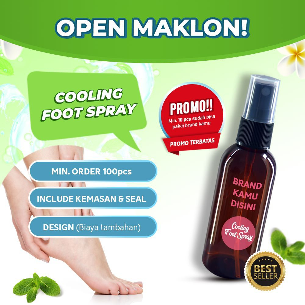 Maklon Custom Foot Spray Penghilang Bau Kaki - Sample