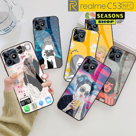 Softcase Realme C53 NFC Terbaru - Softcase kaca Realme C53 - Softcase Glass Glitter Realme C53 - Sof