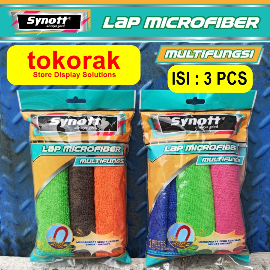 KAIN LAP MICROFIBER SYNOTT 3 PCS MULTIFUNGSI SERAP AIR MOBIL MOTOR