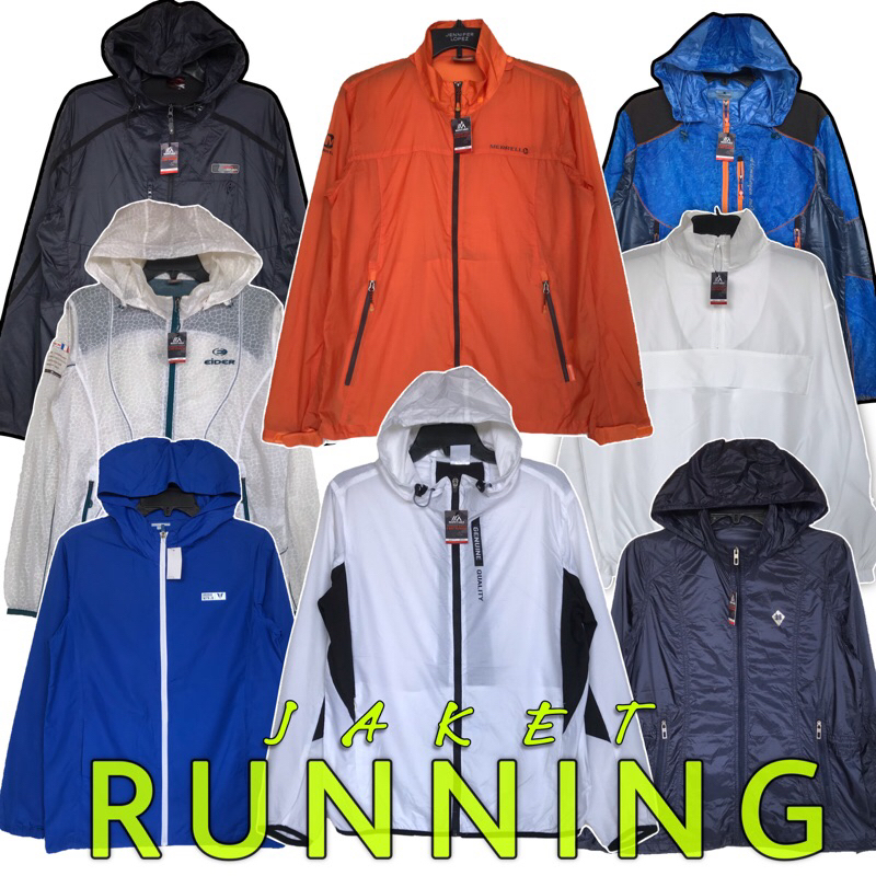 [2] Jaket Running/Tipis Murah Second Vest Preloved Outdoor Casual Parasut Jaket Lari Tebal Bulang Ul