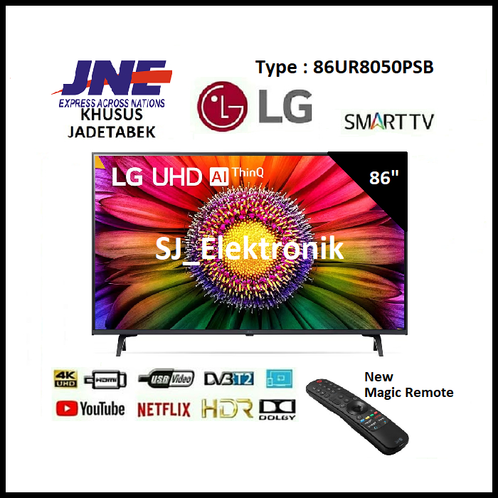 LED TV LG 86 Inch 86UR8050PSB - 86UR8050 Real 4K Smart UHD TV