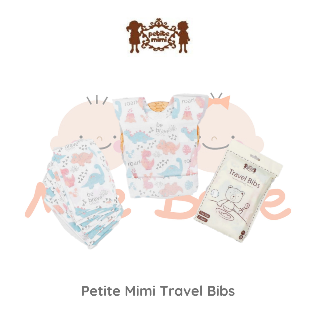 Petite Mimi Travel Bibs Slaber Celemek Makan Anak Sekali Pakai