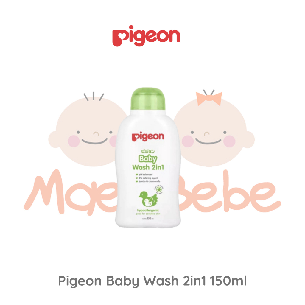 Pigeon Baby Wash 2in1 Hair &amp; Body Sabun Mandi Bayi 150ml + 50ml