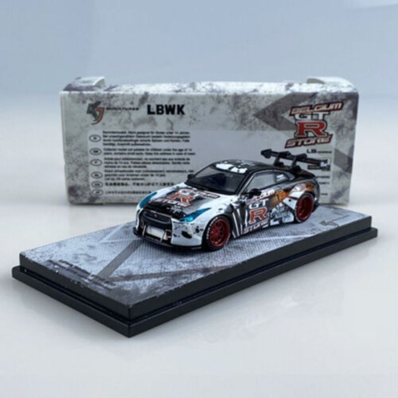 KJ MINIATURES LBWK NISSAN GT-R R35 BELGIUM GTR STORE LIMITED EDITION (Unsealed).