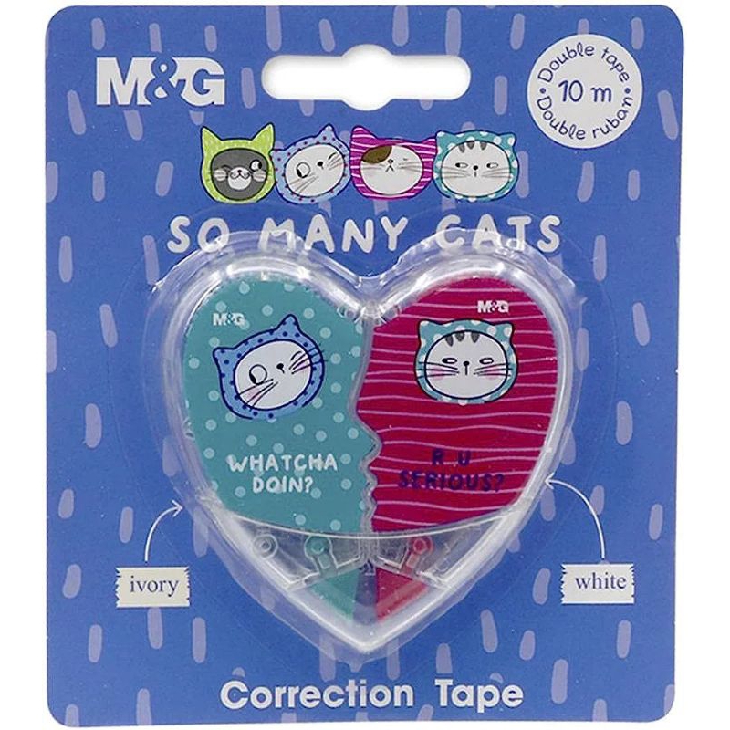 

M&G " SO MANY CATS" 2in1 Heart Shape Correction Tape