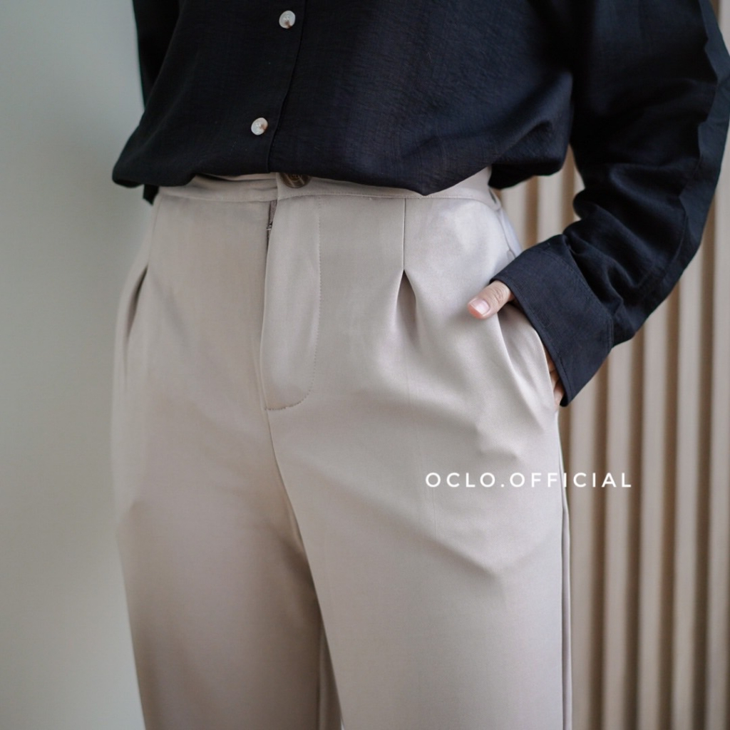 Oclo Pilya Pants bawahan wanita celana basic scuba premium