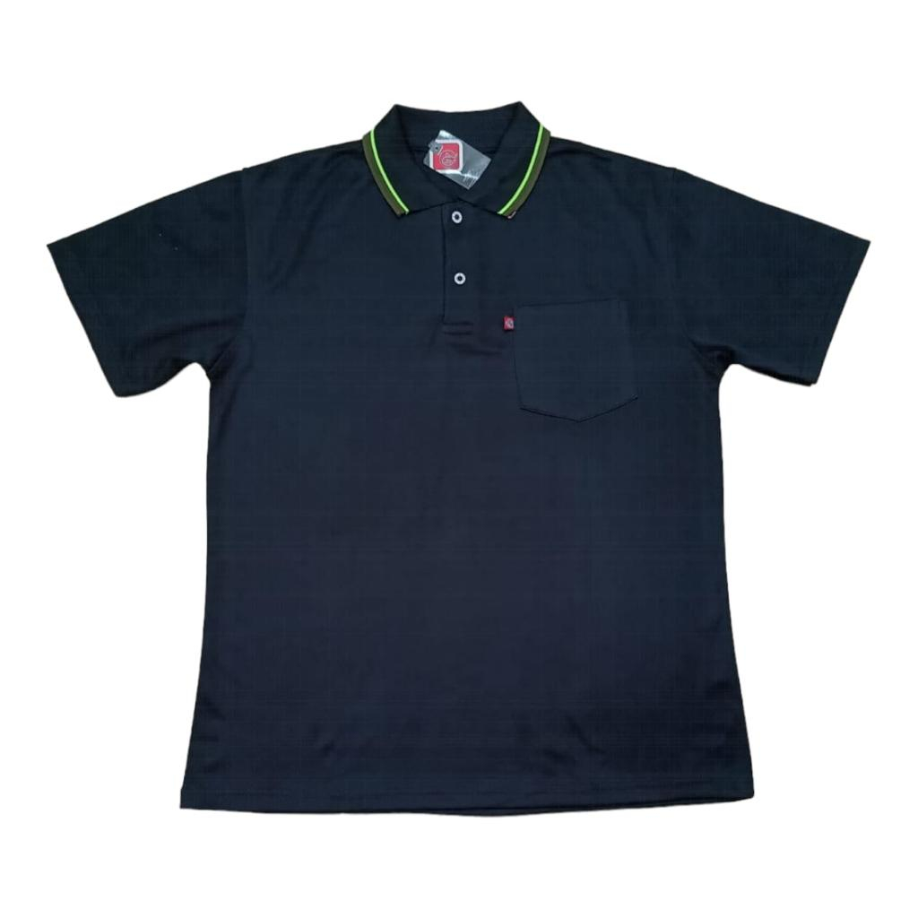 Noveli wear - Polo shirt pria polos saku all size doubel knit lengan pendek