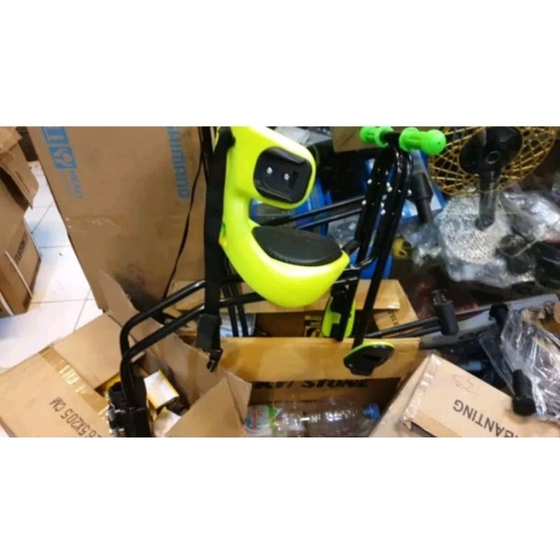 Sepeda police lipat dewasa + boncengan + sepeda anak