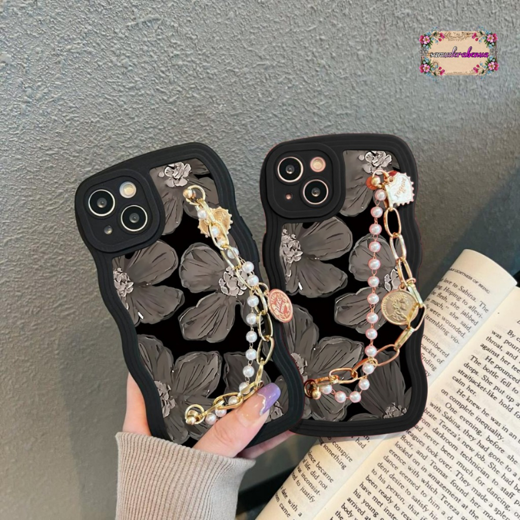 GC44 GC53 CASE CASING SOFTCASE SILIKON WAVY WAVE AESTETHIC RANTAI MUTIARA GRIP FOR VIVO V23E V25 V25E V25 PRO V27 S16 5G V27E S16E SB5763