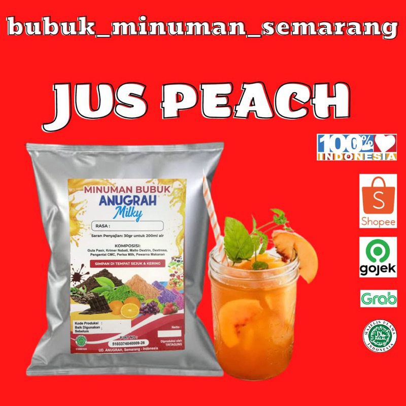 

Bubuk Minuman Jus Peach Bening Tanpa Creamer Reguler 1kg