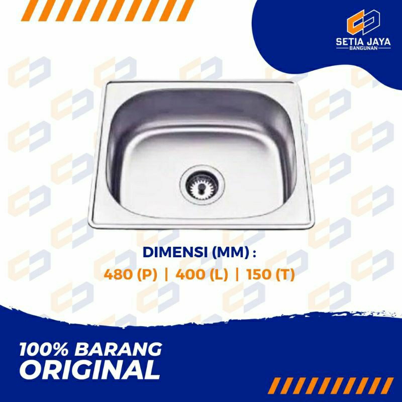 Sink / Tempat / Bak Cuci Piring Royal Stainless Steel SB42 / SB42S