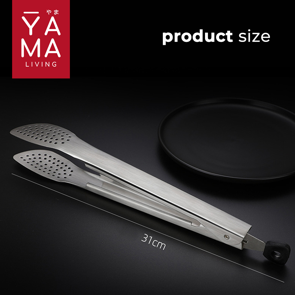 YAMA YURI 304 Stainless Steel Food Tongs IUIGA Capitan Makanan Spatula Tong