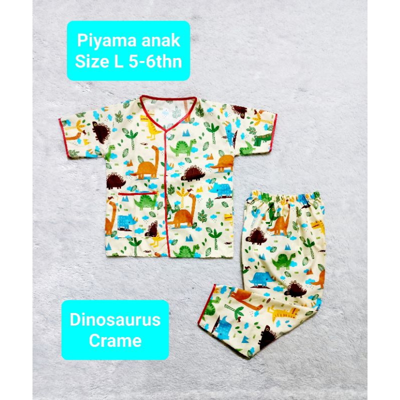 Piyama anak. cewek dan cowok. Sizee L 5-6thn.Bisa COD. motif karakter. baju anak