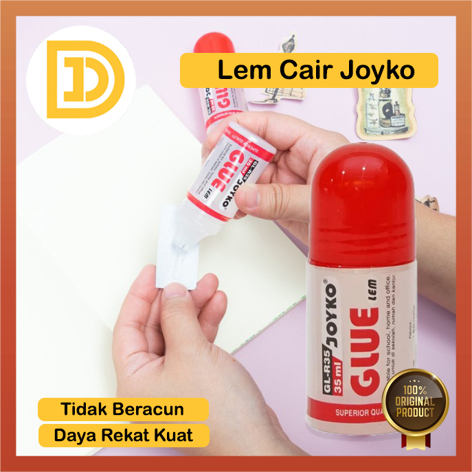 

Lem Kertas Cair Joyko 35ml Bening Kerajinan Sekolah Lucu Slime DIY