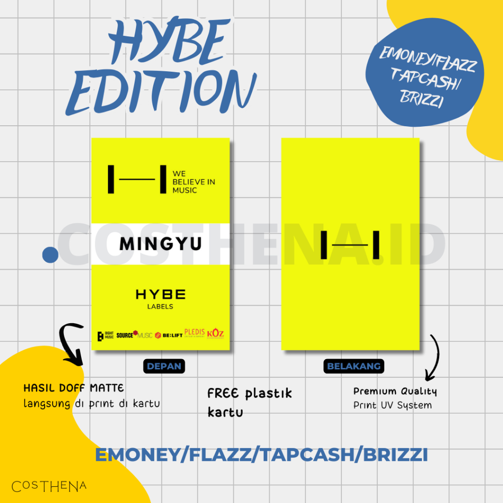 HYBE CARD EMONEY/FLAZZ/TAPCASH/BRIZZI 2 SISI PALING DICARI!!