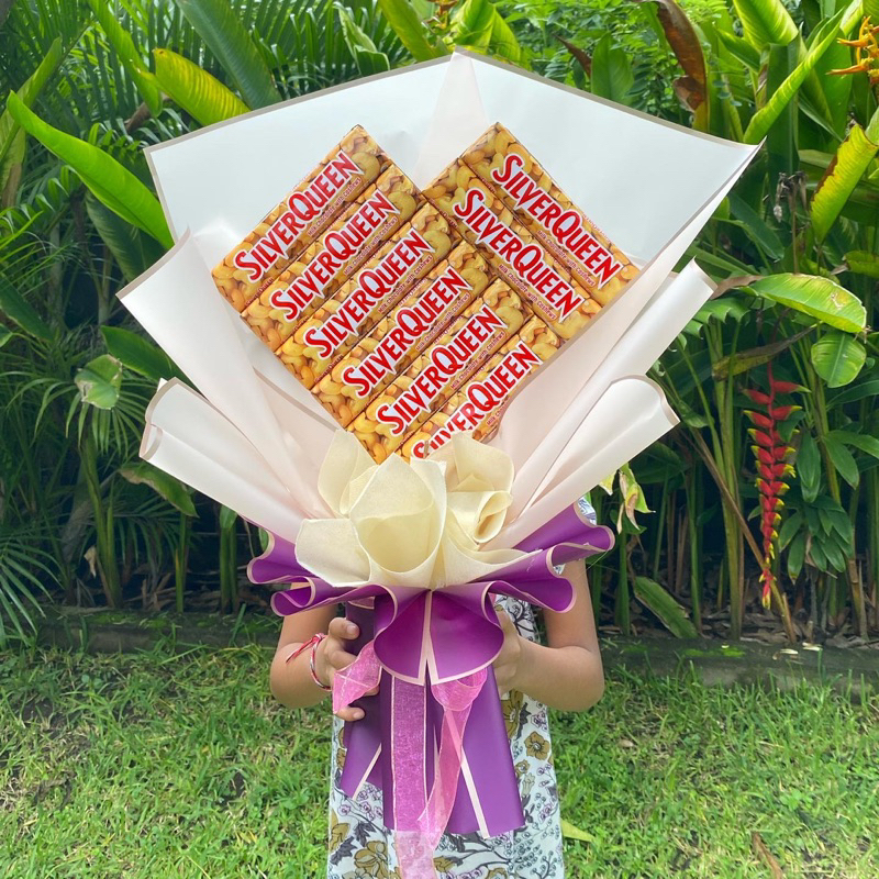 BUKET SILVERQUEEN LOVE BOUQUET COKLAT BESAR BALI