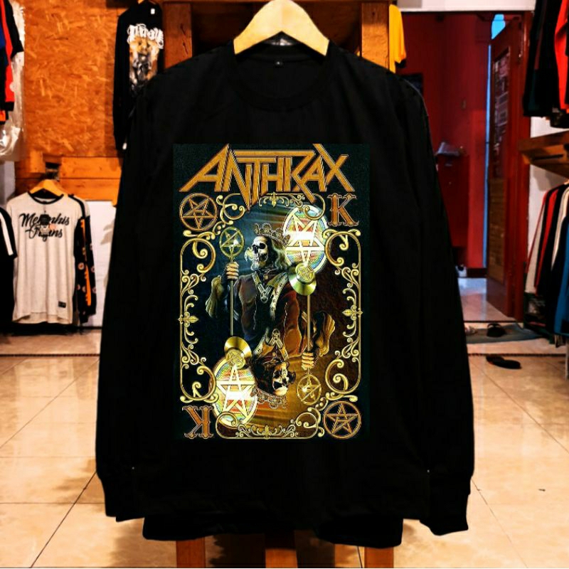 KAOS PANJANG BAND METAL ANTHRAX ORIGINAL DISTRO - KAOS PANJANG PRIA BAND METAL ORIGINAL DISTRO