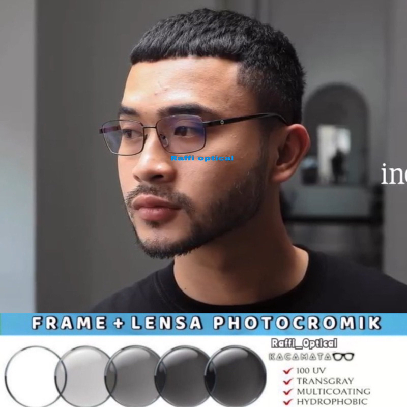 Kacamata minus PHOTOCROMIC antiradiasi [paket hemat frame+lensa]kode: MB6805
