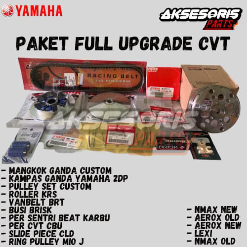 UPGRAGE FULL CVT KIRIAN NMAX 155 OLD NEW AEROX 155 NEW OLD LEXI UPGRADE FULL CVT