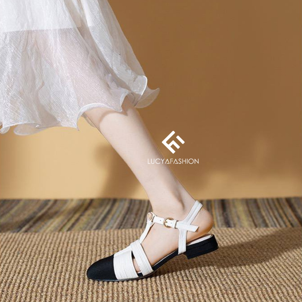 0227 Sandal Wanita Kekinian Flat Shoes Import Slingback Terbaru Tali Belakang Gratica