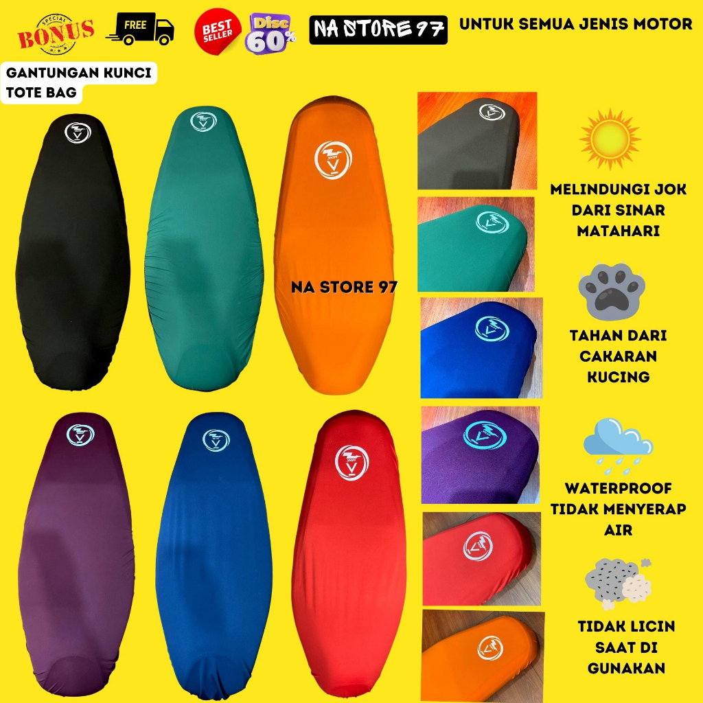 Cover seat / Sarung Jok Motor Anti kucing &amp; Air Akna Max Protection