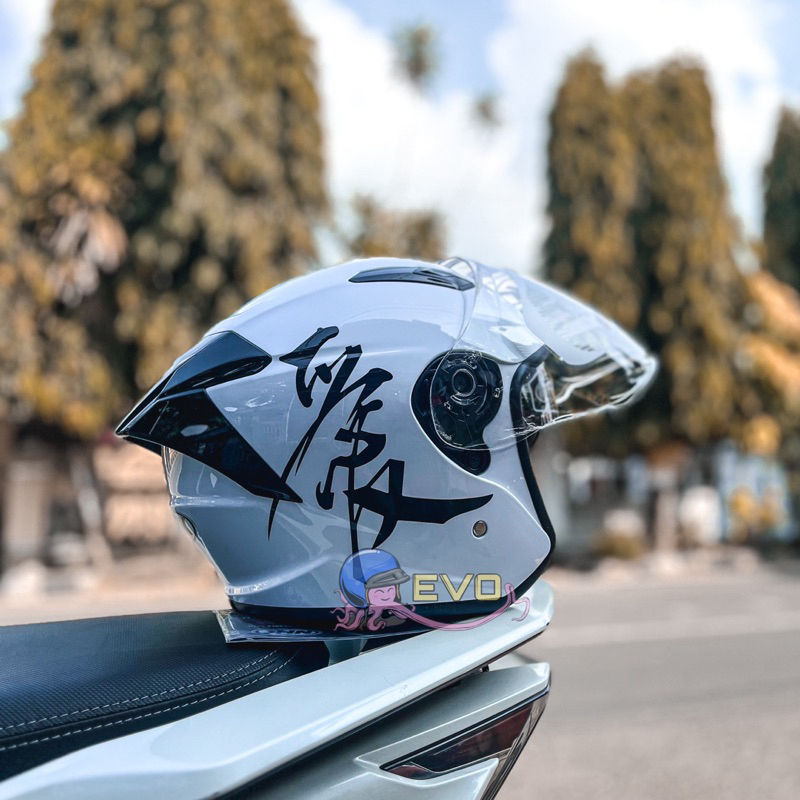 NHK R1 MAX KANJI LENGKAP - HELM HALF FACE NHK ORI