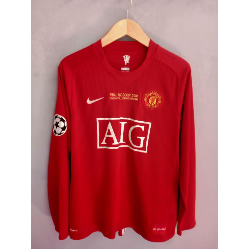 Jersey Manchester united home final Moscow 2008 original