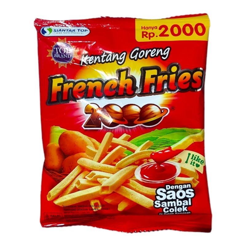 Ciki Kentang Goreng FRENCH FRIES 2000 15 Gram Dengan Saos Sambal Colek