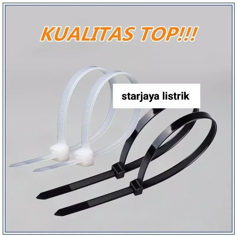 kabel merk FRT tis hitam dan putih dengan ukuran 100mm/150mm/200mm/250mm/300mm