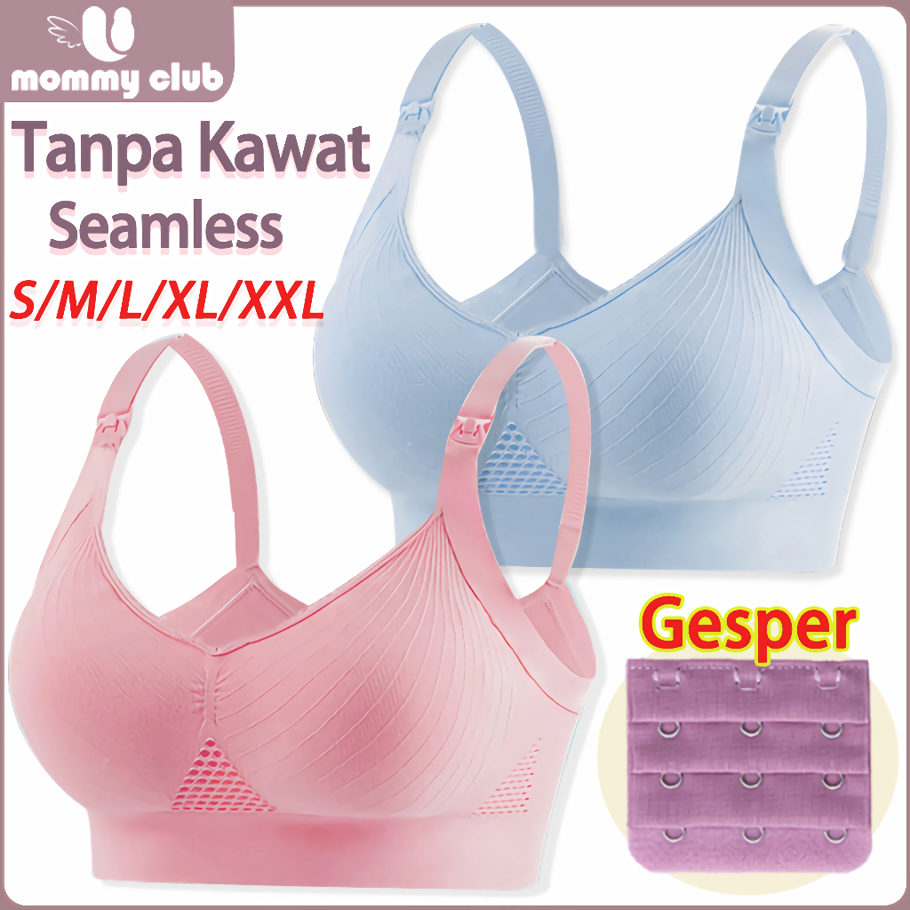 BH Bra Menyusui 2 pak Jumbo Handsfree Breast Pump Underwear Kancing Depan Tanpa Kawat bernapas 938