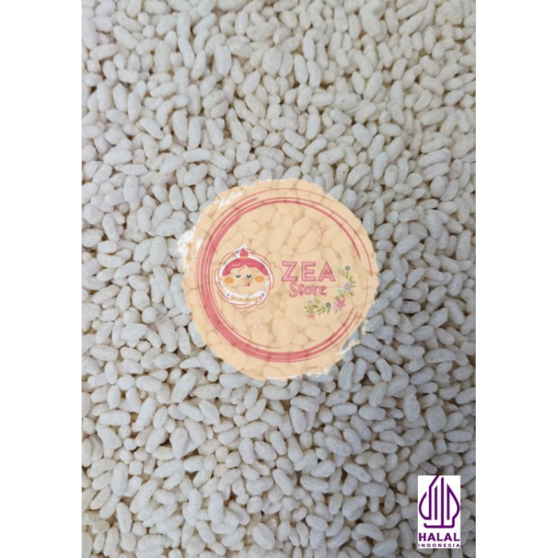 Rice crispy oval putih / Beras Putih / Bubble crumb
