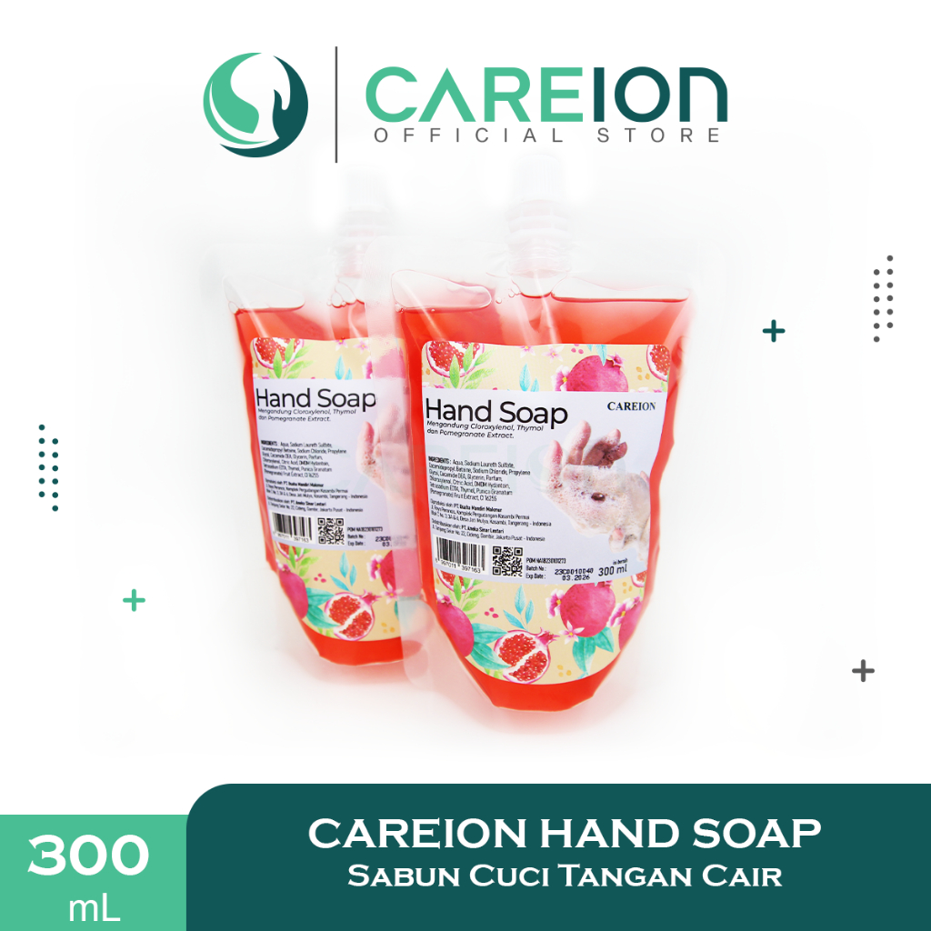 CAREION HAND SOAP POMEGRANATE HAND WASH SABUN CUCI TANGAN 300ML REFIL