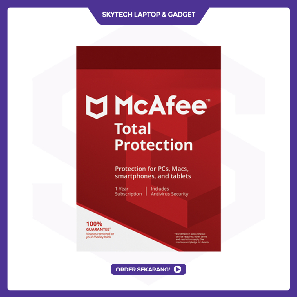 ANTIVIRUS MCAFEE PREMIUM TOTAL PROTECTION LITE 1 DEVICE 1 YEARS WINDOWS / MACOS / IOS / ANDROID ORI