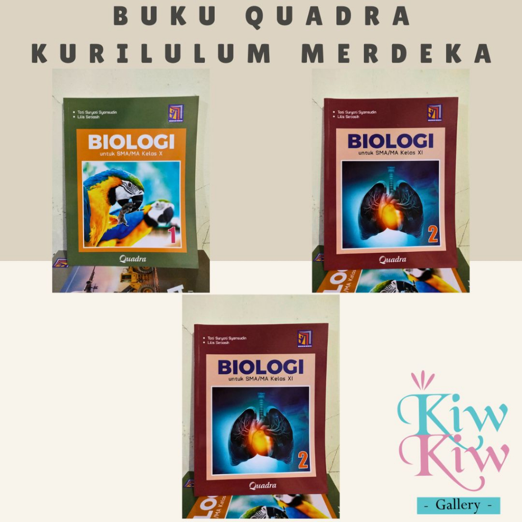 Buku Biologi Kelas 10, 11, 12 SMA/MA Kurikulum Merdeka - Quadra