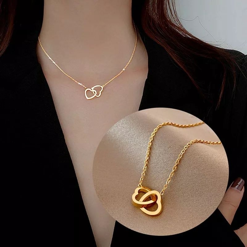 Kalung Titanium Wanita Asli Anti Karat