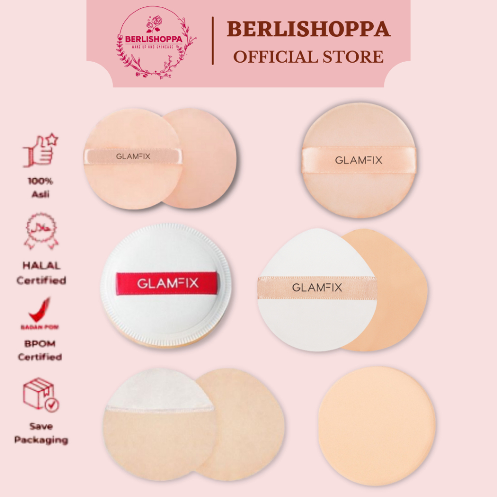 GLAMFIX Camelia Loose Powder Puff / Professional Air Cushion Puff / Finishing Powder Puff / Cellulos