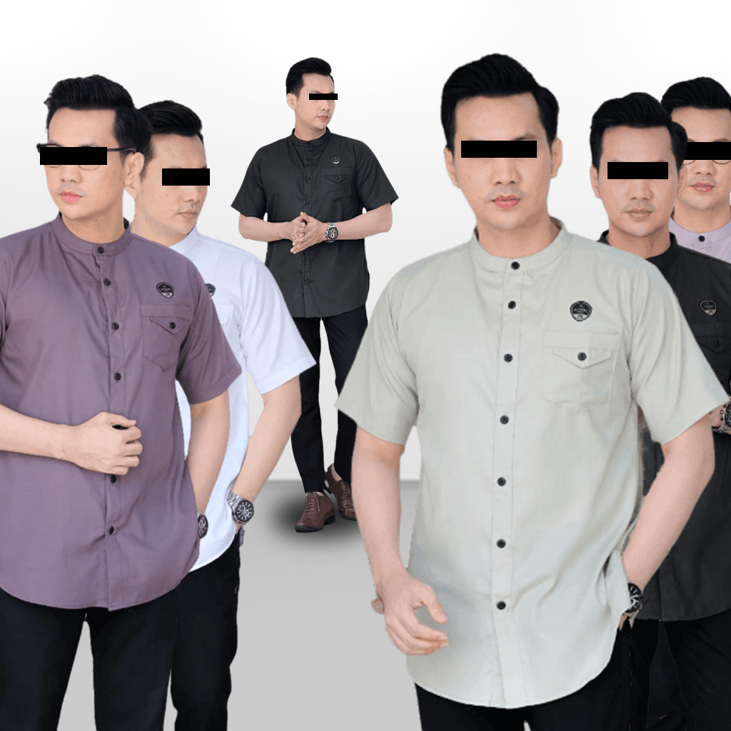 Baju Koko Lengan Pendek Kemko Pria Viskosa By Ilnaaf