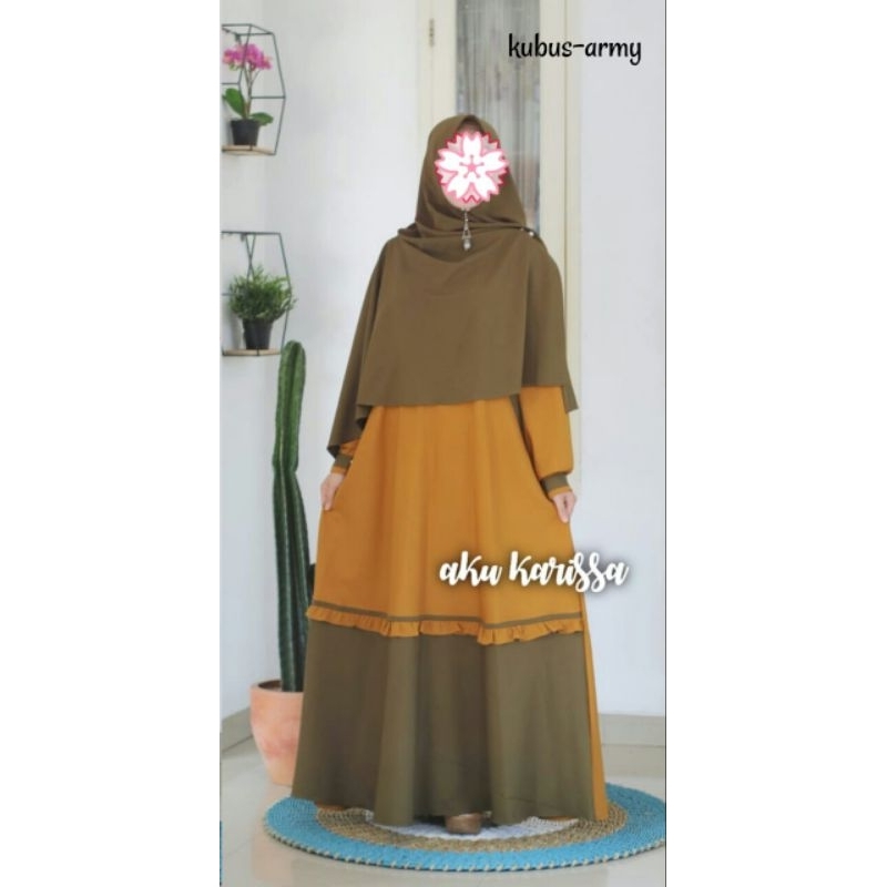 (FREE GIFT) Set Zemira ORI AKU KARISSA, Gamis syari