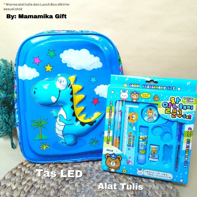 KADO ULANG TAHUN ANAK COWOK / HAMPERS TAS SEKOLAH TK PAUD / PAKET SEKOLAH TAS DINO