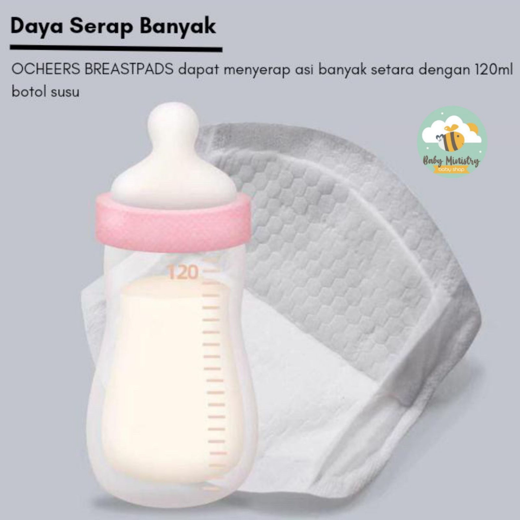 OCHEERS Dispossable Breastpads (isi 30) - bantalan asi  / anti bocor / IRIS / PIGEON/ dacco mama / busui / menyusui / travelling / travel pack /  katun impor / breast pad / breastpad / bpa free