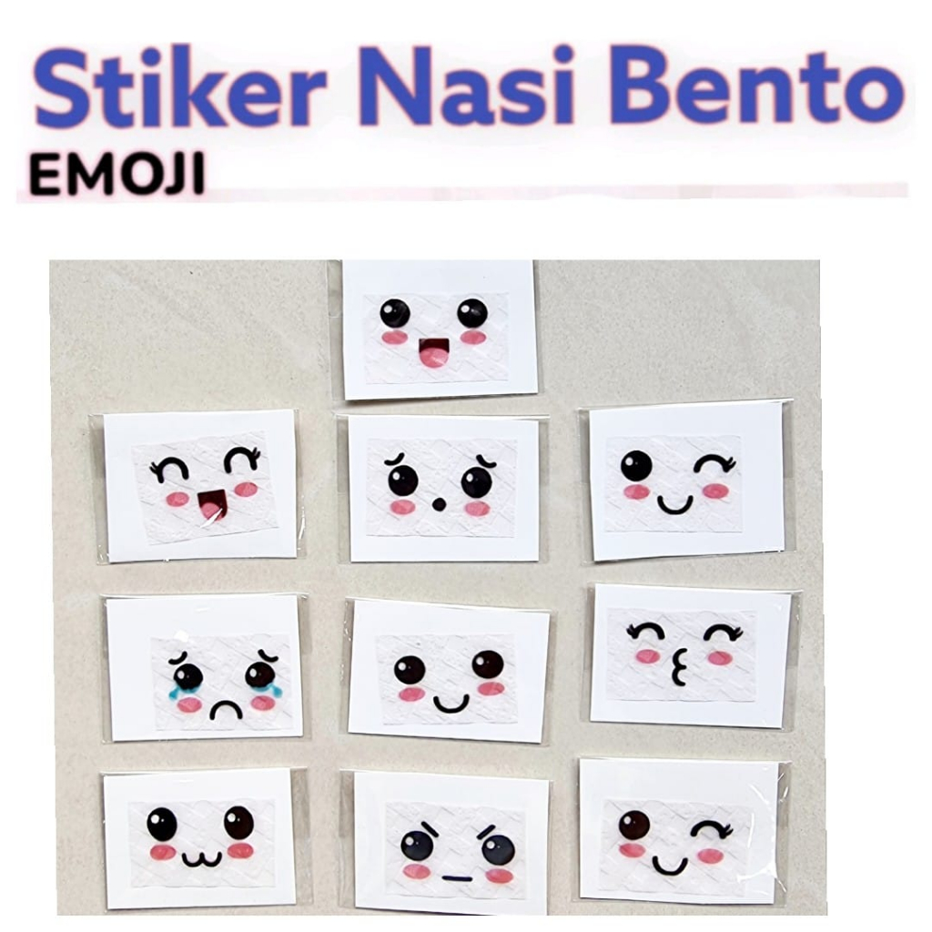 Edible Stamp / Edible Rice Paper / Sticker Makanan Bento Nasi / Sticker Mata Emoji