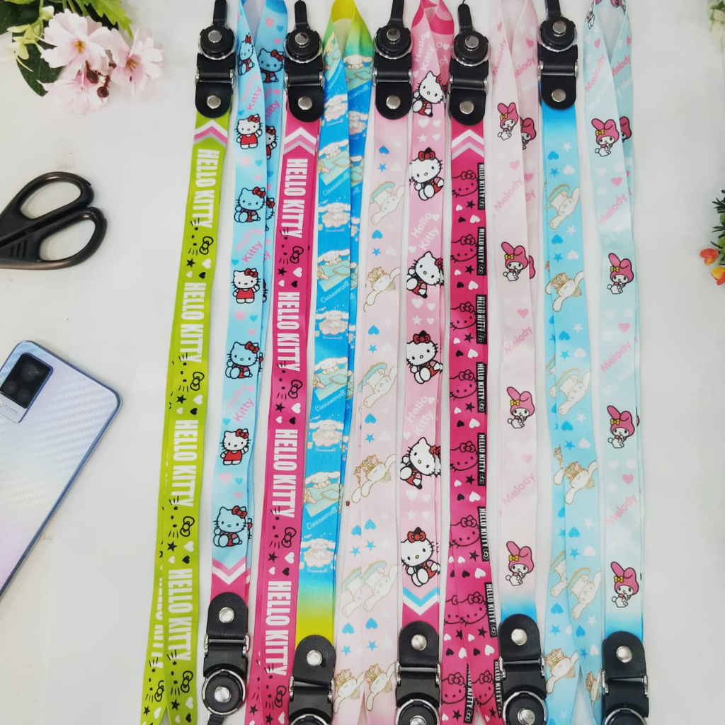 TALI GANTUNGAN HP PANJANG (HELLOKITTY/SANRIO,DORAEMON,MICKYMOUSE,KUROMI)