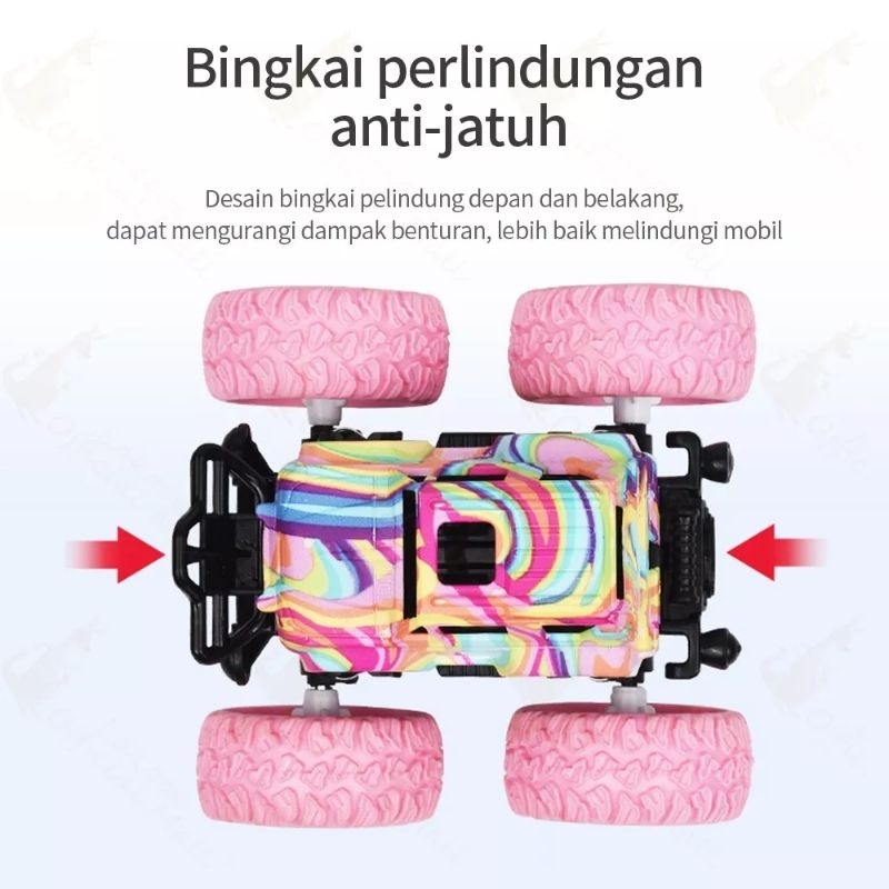 MAINAN ANAK MOBIL ZAP MONSTER JUNGKIR CAR BALIK TRUCK TRUK FRICTION WARNA WARNI 4WD MONSTER ZAB