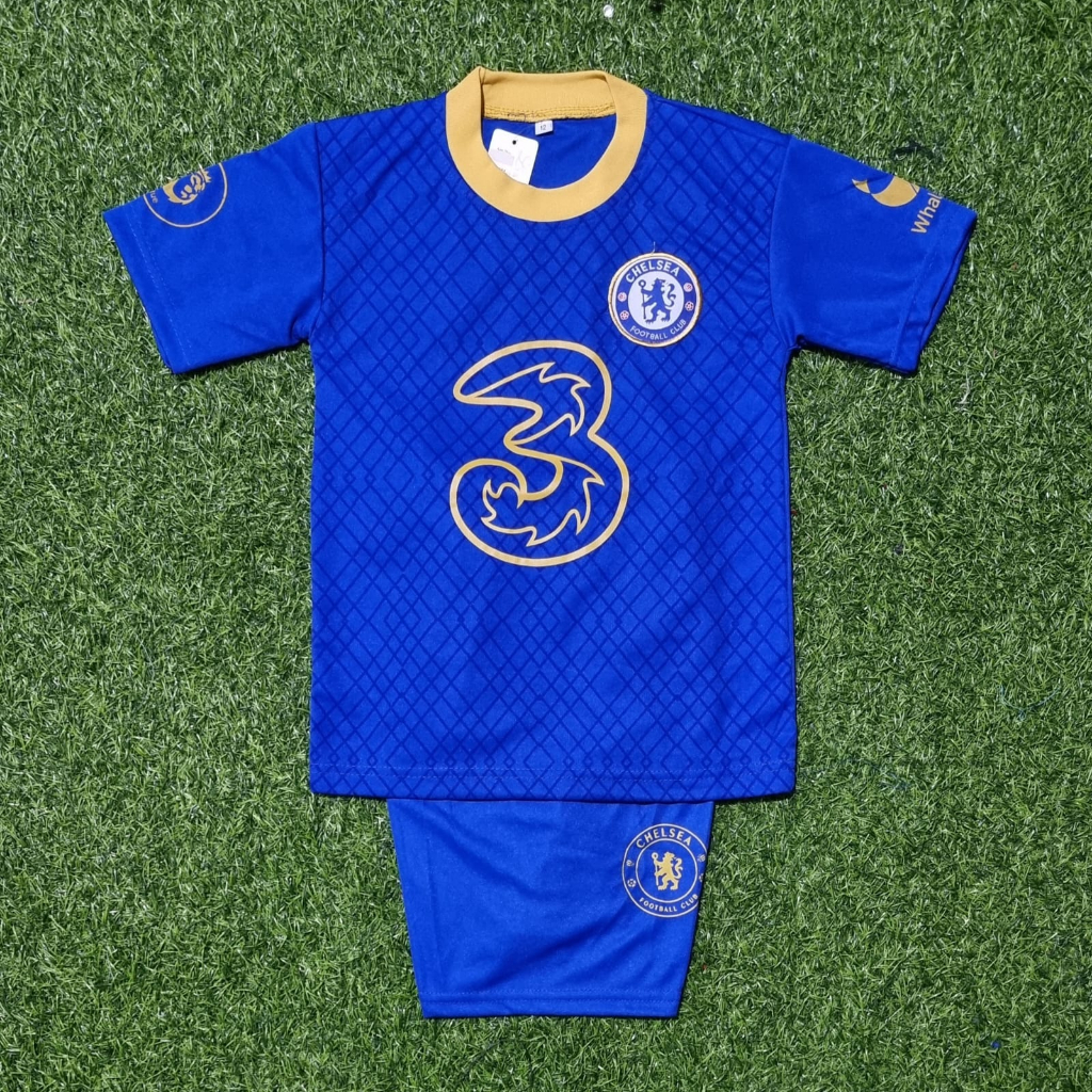 SETELAN JERSEY BOLA CHELSEA/SETELAN BAJU BOLA ANAK UMUR 10-11 THN/SETELAN BAJU BOLA ANAK CHELSEA