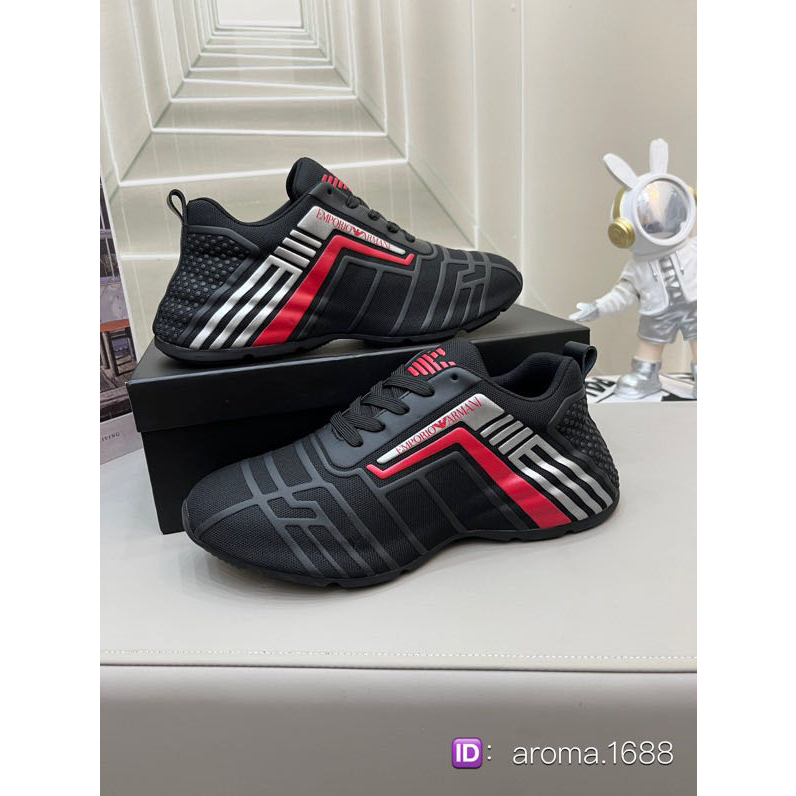 Armani fashion trendy men's casual shoes, men's high-end sports shoes