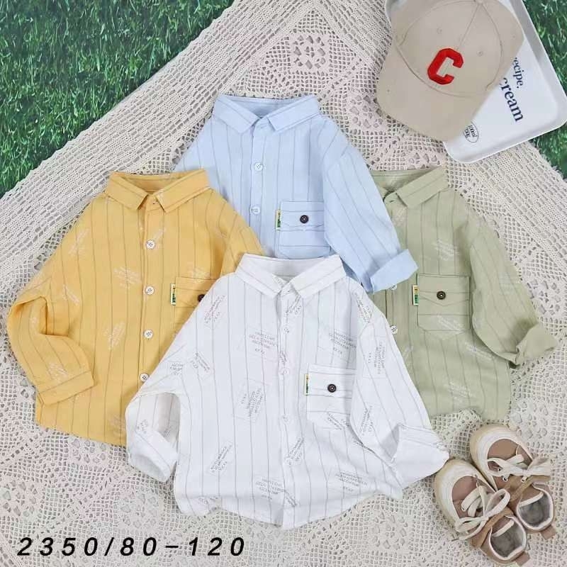 Kemeja imoprt anak laki- laki lengan panjang atasan anak laki- laki keren baju import anak laki -lak