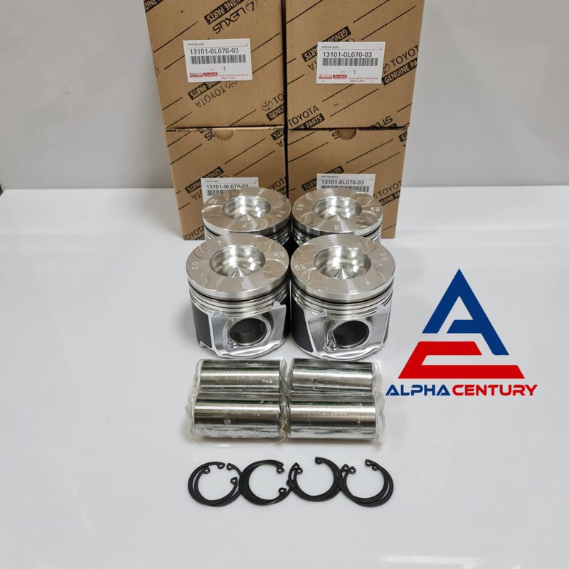 PISTON ASSY SET 4PCS HILUX 2.5 ASLI GARANSI 1BULAN