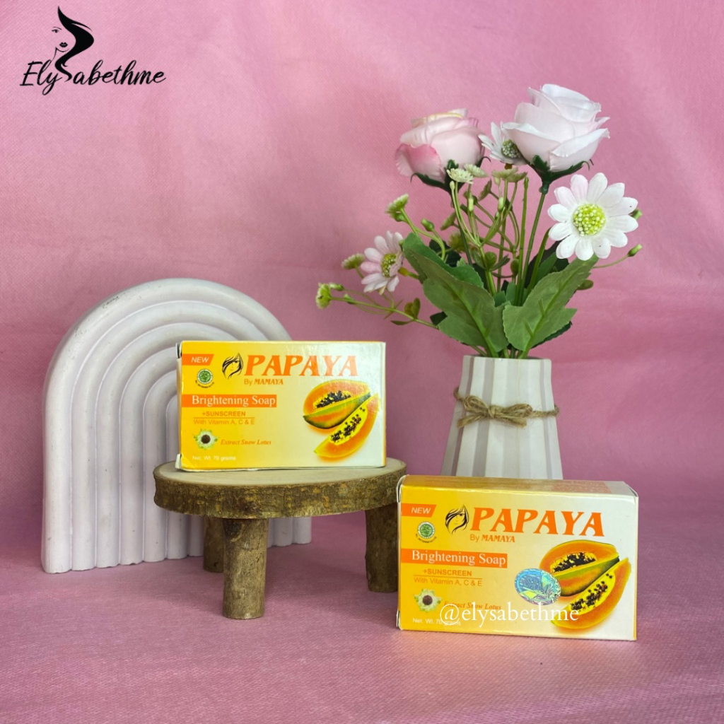 ✿ELYSABETHME✿  Sabun papaya by mamaya original pembersih wajah dan badan