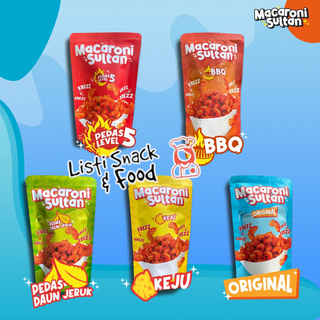 

Macaroni Sultan / Makaroni Renyah Enak / Makaroni Pedas Gurih 50 Gr